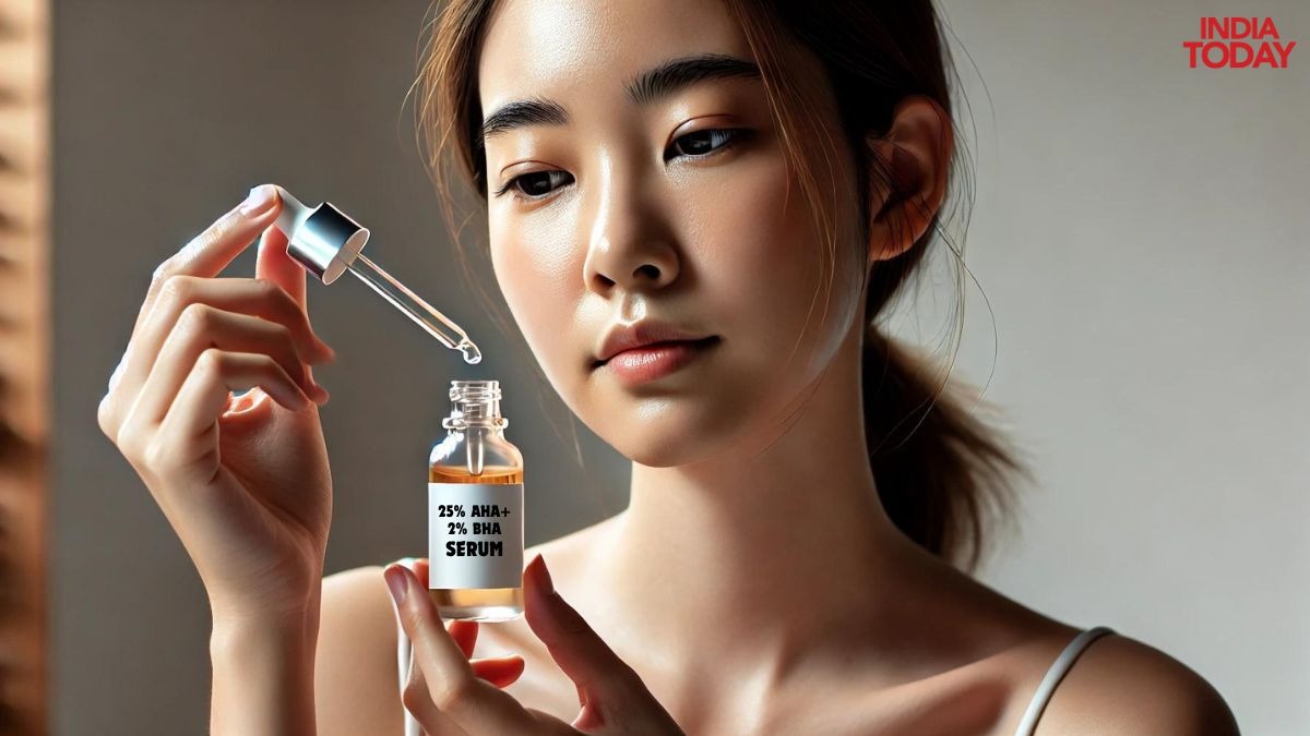 Studies show that the combination AHA and BHA provided complementary benefits, leading to improved skin texture, reduced acne, and enhanced skin radiance. Credit: Generative AI by Kunjika Nagpal/India Today