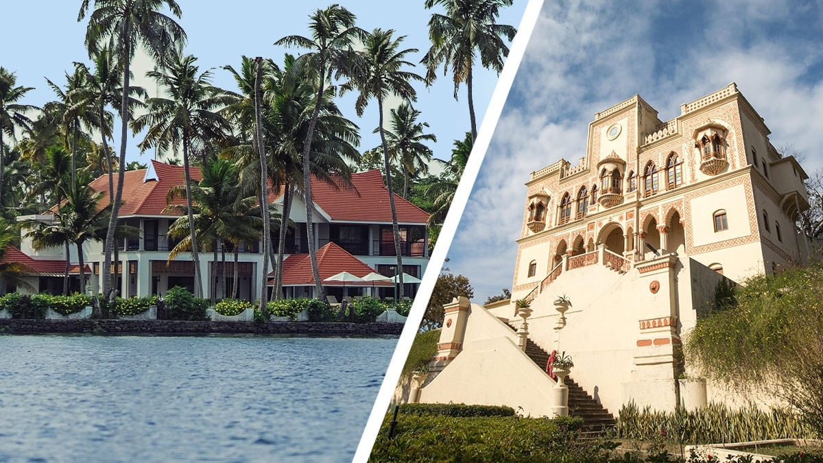 (L) Amal Tamara in Kerala (R) Ananda in the Himalayas