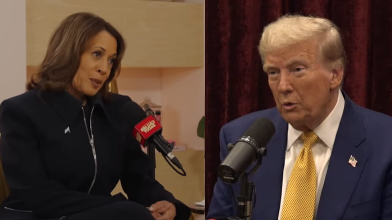 Harris vs. Trump adalah podcast kampanye pemilu pertama
