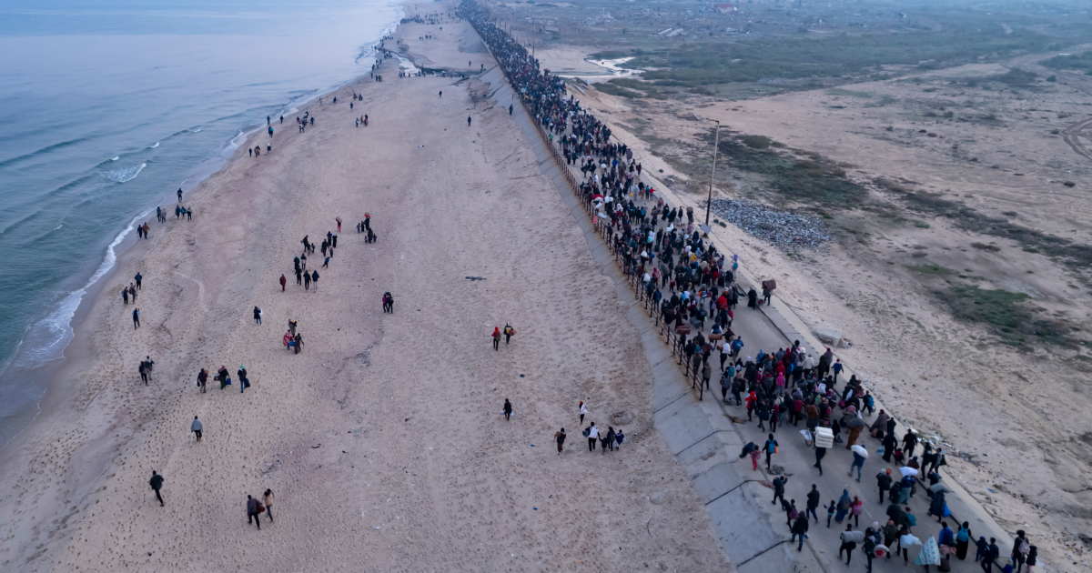Palestina kembali ke Jalur Gaza Utara selama gencatan senjata