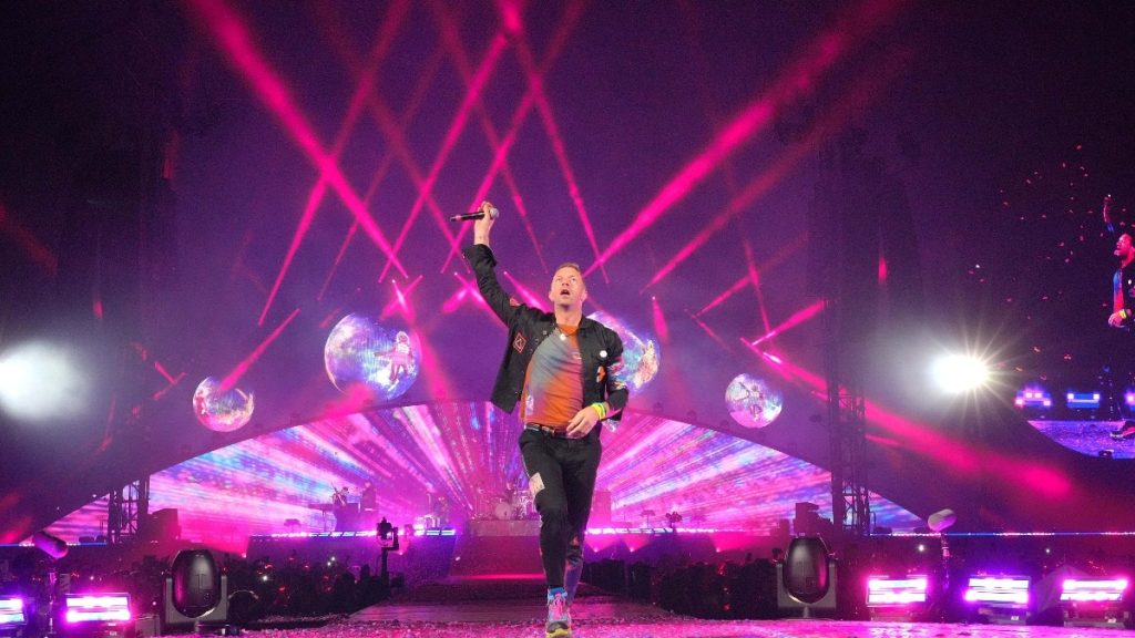 Chris Martin performs during their "Music of the Spheres" tour.