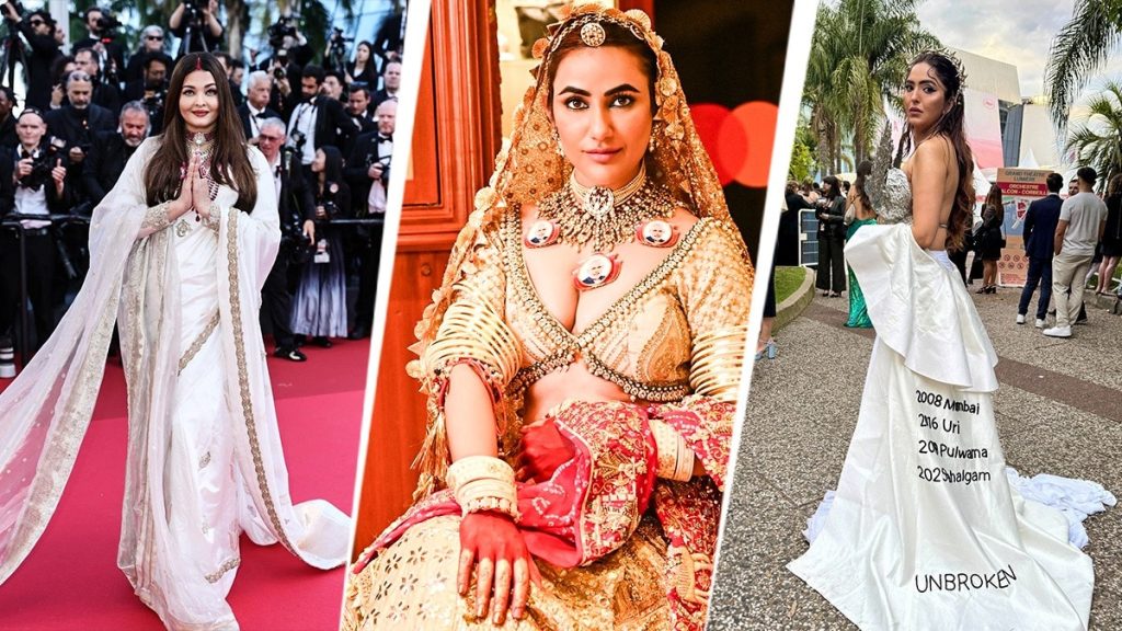 (L) Aishwarya Rai Bachchan (M) Ruchi Gujjar (R)  Sonam Chhabra