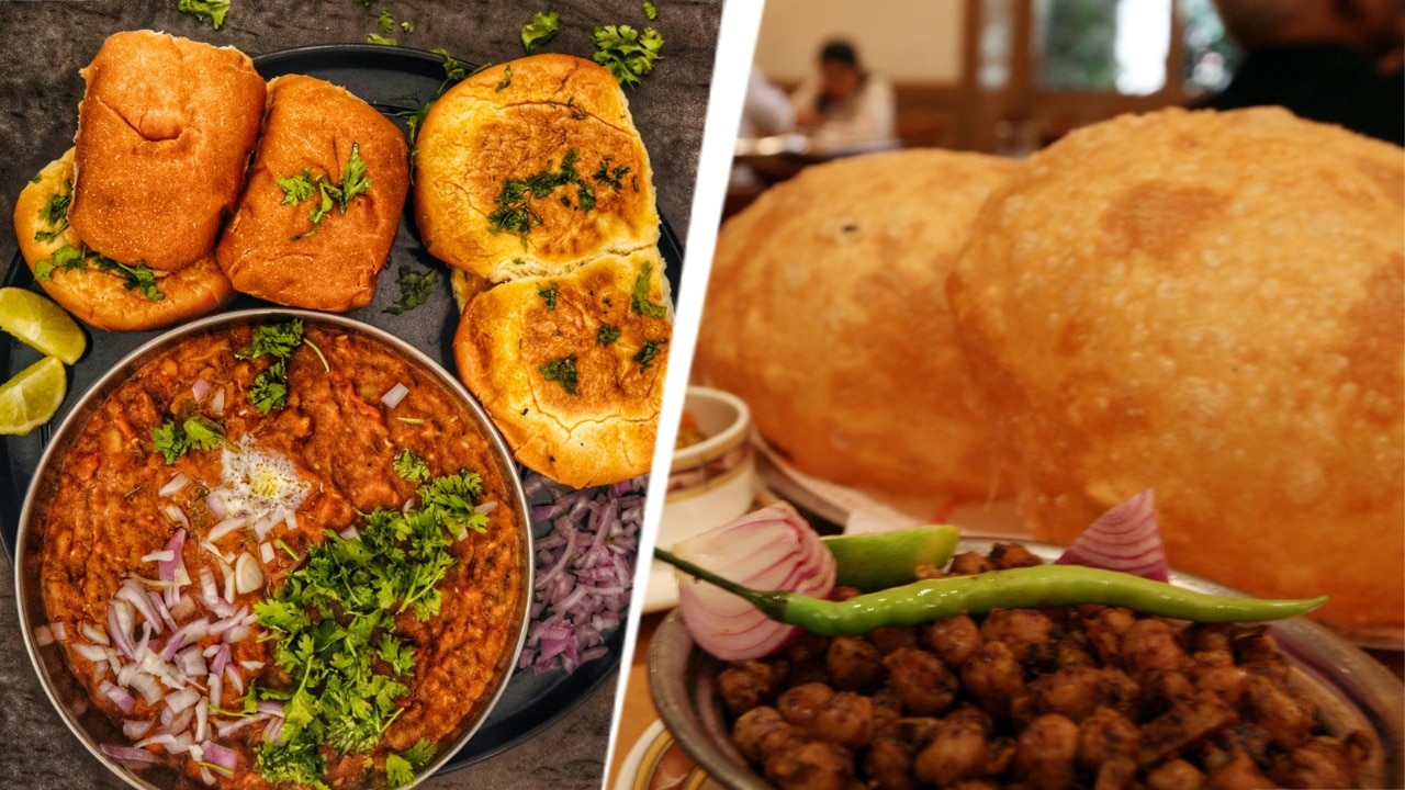 (L) Misal (R) Chole Bhature