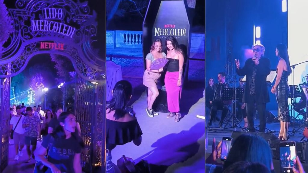 "Rabu 2"acara peluncuran super di Roma: antrian panjang, ada juga Tim Burton