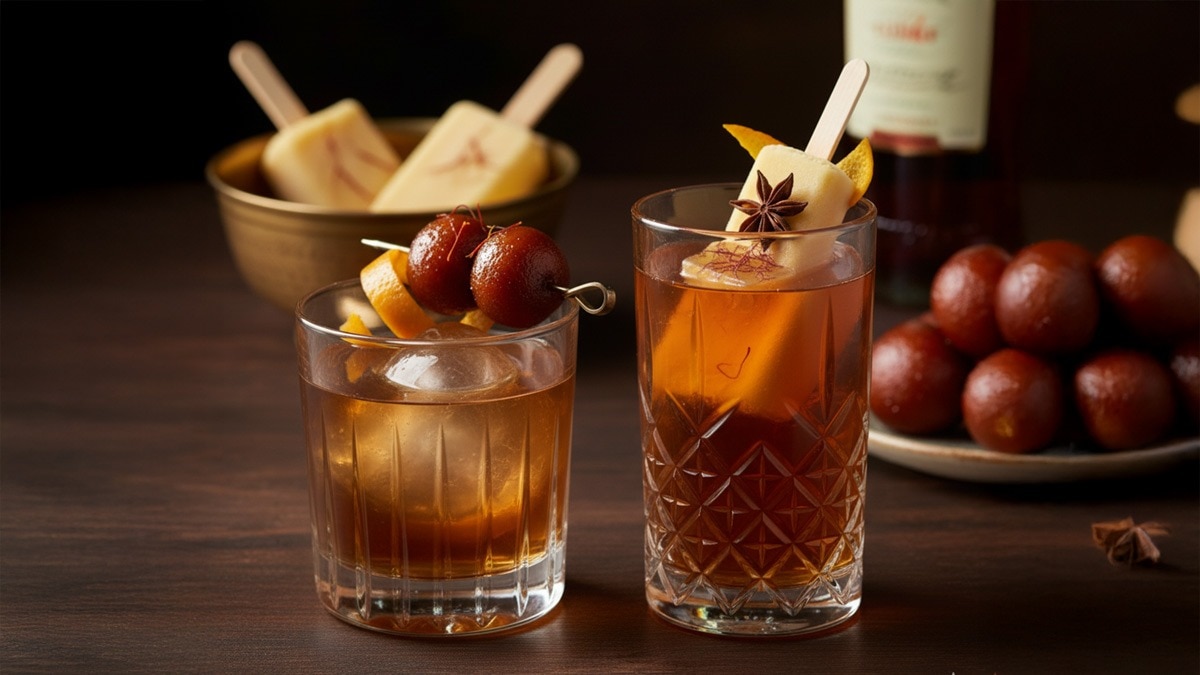 Gulab Jamun and kulfi cocktails.