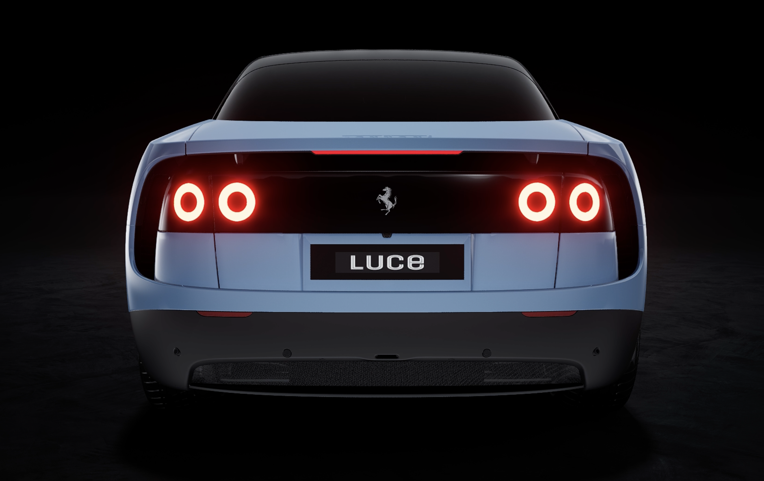Bagian belakang dan lampu depan Ferrari LUce 2026 (foto oleh Ferrari) Bagian belakang dan lampu depan Ferrari LUce 2026 (foto oleh Ferrari)