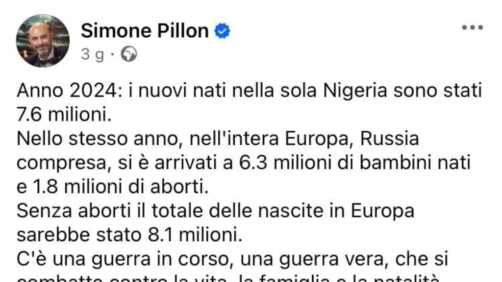 Penurunan demografi? “Larangan aborsi” adalah solusi Pillon